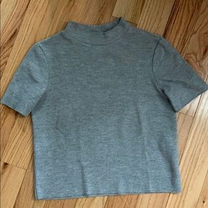 Zara mock neck cropped tee